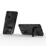 For Realme C67 4G Global Punk Armor 2 in 1 PC + TPU Phone Case with Holder(Black)