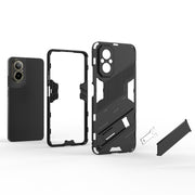 For Realme C67 4G Global Punk Armor 2 in 1 PC + TPU Phone Case with Holder(Green)