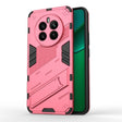 For Realme 12+ 5G Global Punk Armor 2 in 1 PC + TPU Phone Case with Holder(Light Red) - Realme Cases by PMC TechLife | Online Shopping South Africa | PMC TechLife | Buy Now Pay Later Mobicred