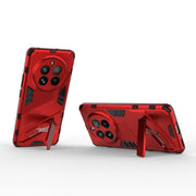 For Realme 12 Pro 5G Global Punk Armor 2 in 1 PC + TPU Phone Case with Holder(Red)