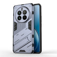 For Realme 12 Pro 5G Global Punk Armor 2 in 1 PC + TPU Phone Case with Holder(Grey) - Realme Cases by PMC TechLife | Online Shopping South Africa | PMC TechLife | Buy Now Pay Later Mobicred