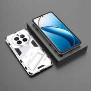 For Realme 12 Pro 5G Global Punk Armor 2 in 1 PC + TPU Phone Case with Holder(White)