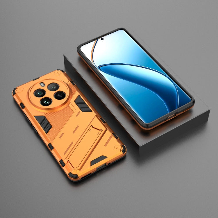 For Realme 12 Pro 5G Global Punk Armor 2 in 1 PC + TPU Phone Case with Holder(Orange)