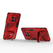 For Realme 12 5G Global Punk Armor 2 in 1 PC + TPU Phone Case with Holder(Red)