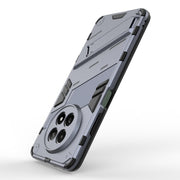 For Realme 12 5G Global Punk Armor 2 in 1 PC + TPU Phone Case with Holder(Grey)