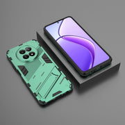 For Realme 12 5G Global Punk Armor 2 in 1 PC + TPU Phone Case with Holder(Green)