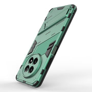 For Realme 12 5G Global Punk Armor 2 in 1 PC + TPU Phone Case with Holder(Green)
