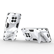 For Realme 12 5G Global Punk Armor 2 in 1 PC + TPU Phone Case with Holder(White)