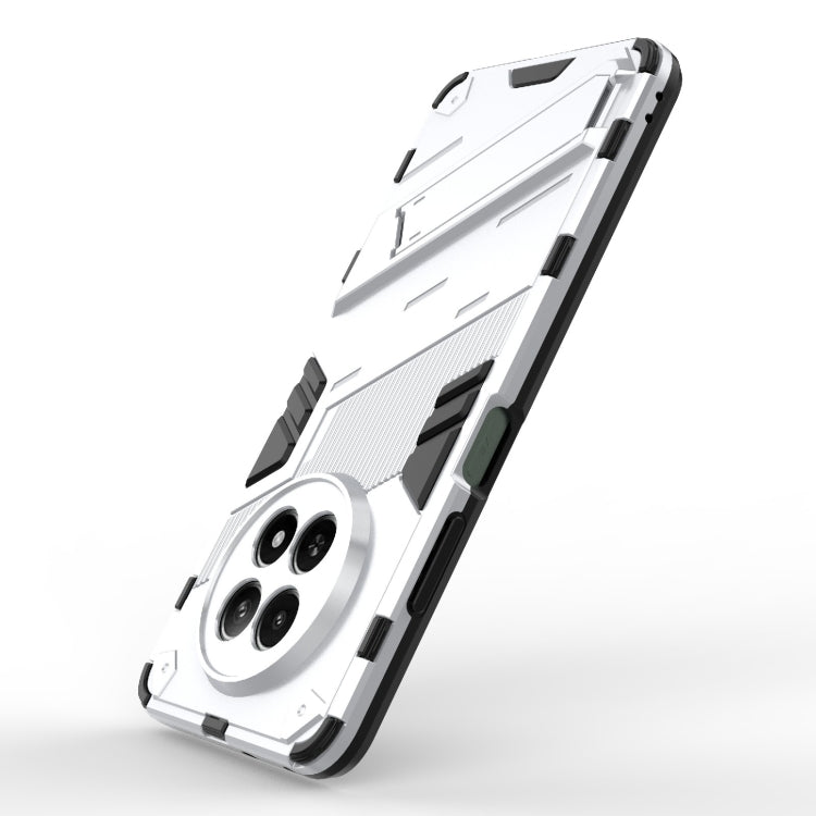For Realme 12 5G Global Punk Armor 2 in 1 PC + TPU Phone Case with Holder(White)