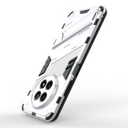 For Realme 12 5G Global Punk Armor 2 in 1 PC + TPU Phone Case with Holder(White)