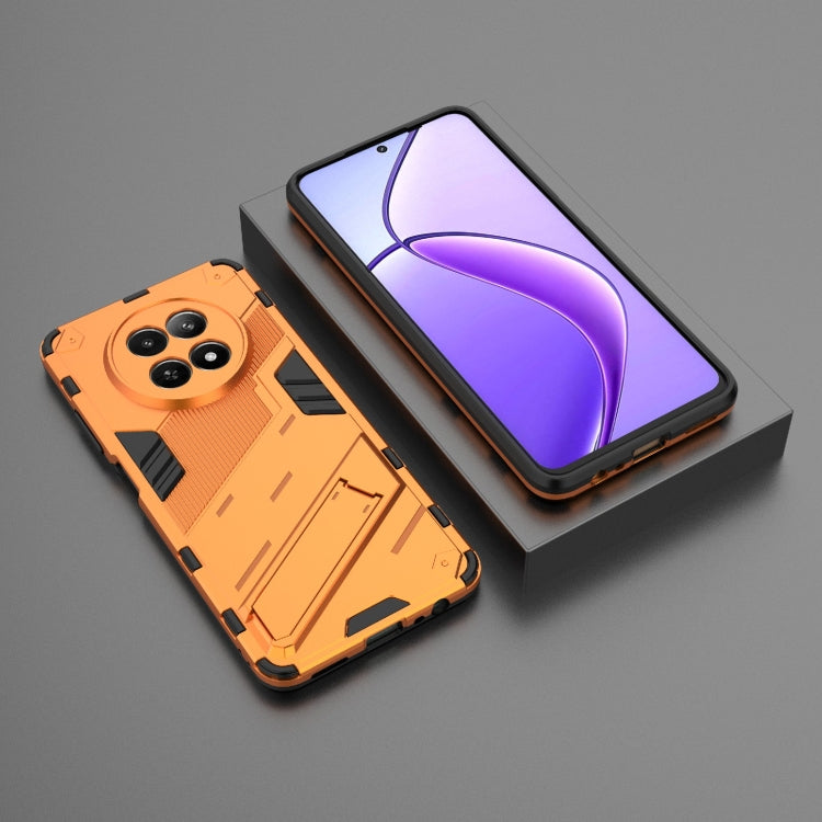 For Realme 12 5G Global Punk Armor 2 in 1 PC + TPU Phone Case with Holder(Orange)
