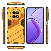 For Realme 12 5G Global Punk Armor 2 in 1 PC + TPU Phone Case with Holder(Orange)