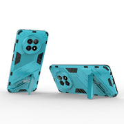 For Realme 12 5G Global Punk Armor 2 in 1 PC + TPU Phone Case with Holder(Blue)