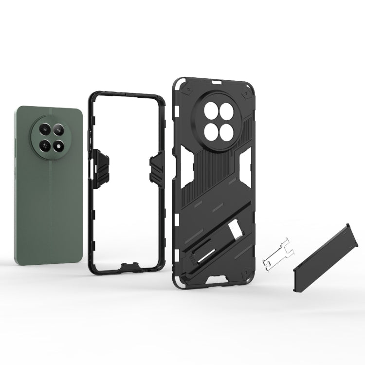 For Realme 12 5G Global Punk Armor 2 in 1 PC + TPU Phone Case with Holder(Blue)