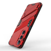 For Realme C65 4G Global Punk Armor 2 in 1 PC + TPU Phone Case with Holder(Red)