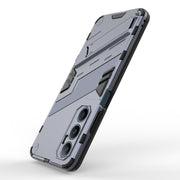 For Realme C65 4G Global Punk Armor 2 in 1 PC + TPU Phone Case with Holder(Grey)