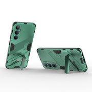 For Realme C65 4G Global Punk Armor 2 in 1 PC + TPU Phone Case with Holder(Green)