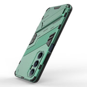 For Realme C65 4G Global Punk Armor 2 in 1 PC + TPU Phone Case with Holder(Green)