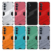 For Realme C65 4G Global Punk Armor 2 in 1 PC + TPU Phone Case with Holder(Green)