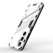 For Realme C65 4G Global Punk Armor 2 in 1 PC + TPU Phone Case with Holder(White)