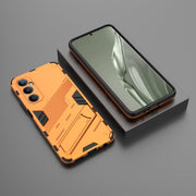 For Realme C65 4G Global Punk Armor 2 in 1 PC + TPU Phone Case with Holder(Orange)