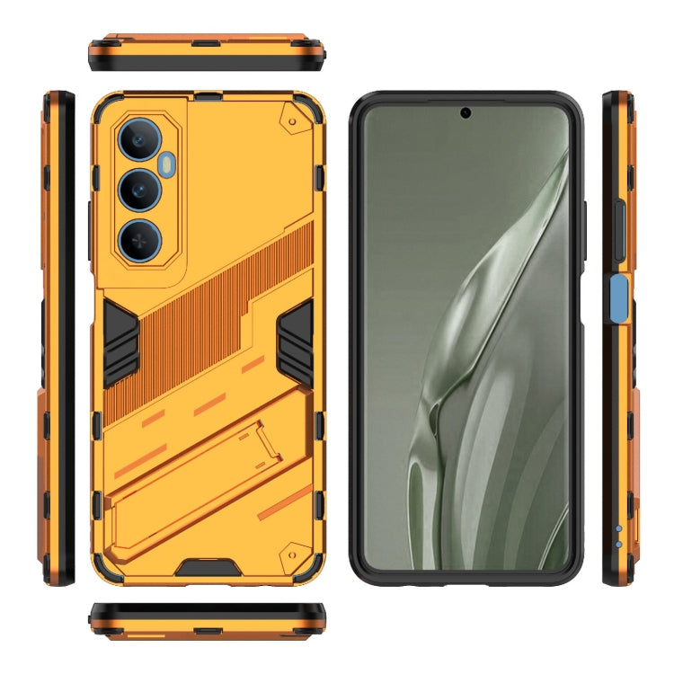 For Realme C65 4G Global Punk Armor 2 in 1 PC + TPU Phone Case with Holder(Orange)