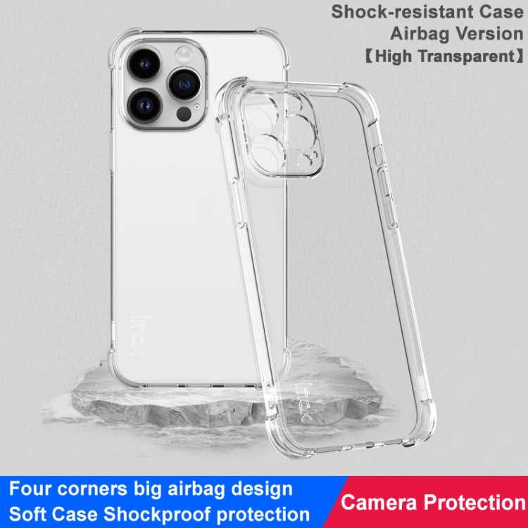 For iPhone 15 Pro Max imak Shockproof Airbag TPU Phone Case(Transparent)