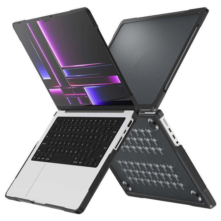For MacBook Pro 14.2 inch 2023 / 2021 Dot Translucent Laptop Protective Case(Transparent Black)