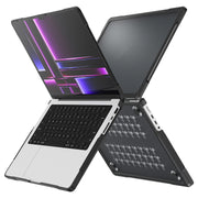 For MacBook Pro 14.2 inch 2023 / 2021 Dot Translucent Laptop Protective Case(Transparent Black)