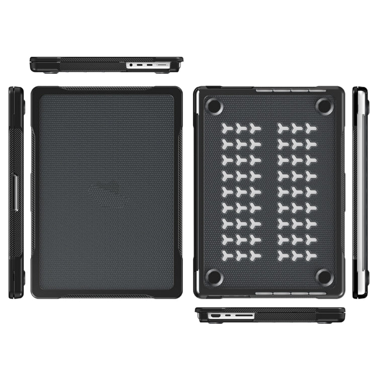 For MacBook Pro 14.2 inch 2023 / 2021 Dot Translucent Laptop Protective Case(Transparent Black)