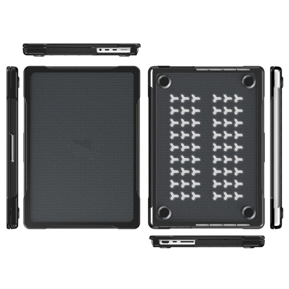 For MacBook Pro 14.2 inch 2023 / 2021 Dot Translucent Laptop Protective Case(Transparent Black)