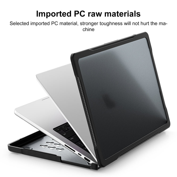 For MacBook Pro 14.2 inch 2023 / 2021 Dot Translucent Laptop Protective Case(Transparent Black)