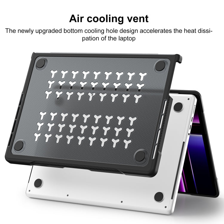 For MacBook Pro 14.2 inch 2023 / 2021 Dot Translucent Laptop Protective Case(Transparent Black)