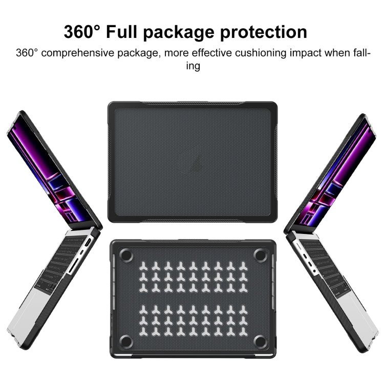 For MacBook Pro 14.2 inch 2023 / 2021 Dot Translucent Laptop Protective Case(Transparent Black)