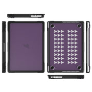 For MacBook Pro 14.2 inch 2023 / 2021 Dot Translucent Laptop Protective Case(Transparent Purple)
