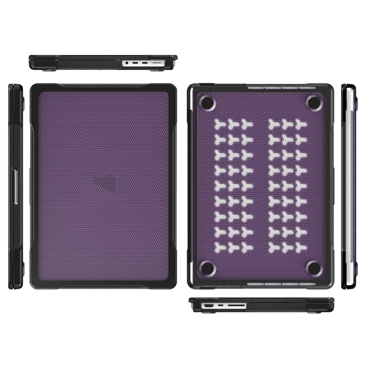 For MacBook Pro 14.2 inch 2023 / 2021 Dot Translucent Laptop Protective Case(Transparent Purple)