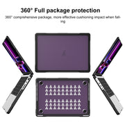 For MacBook Pro 14.2 inch 2023 / 2021 Dot Translucent Laptop Protective Case(Transparent Purple)