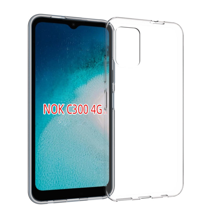 For Nokia C300 4G Water-resistant Texture TPU Phone Case(Transparent)