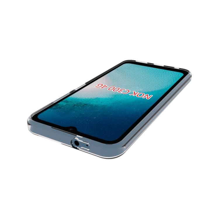 For Nokia C300 4G Water-resistant Texture TPU Phone Case(Transparent)