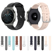 For Huawei Watch 4 / Watch 4 Pro Round Tail Leather Watch Band(Black)
