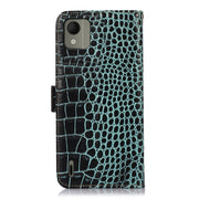 For Nokia C110 Crocodile Top Layer Cowhide Leather Phone Case(Green)