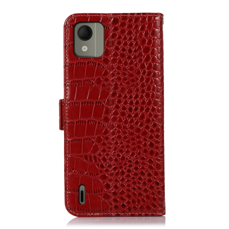 For Nokia C110 Crocodile Top Layer Cowhide Leather Phone Case(Red)