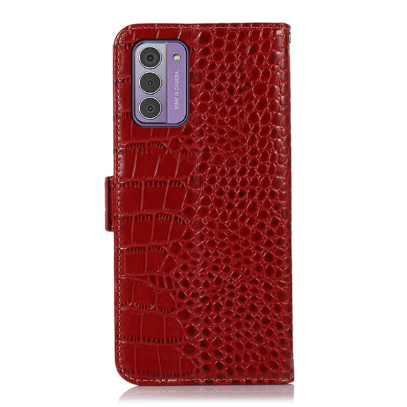 For Nokia G42 5G Crocodile Top Layer Cowhide Leather Phone Case(Red)