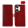 For OnePlus Nord 3 / Ace 2V Crocodile Top Layer Cowhide Leather Phone Case(Red) - OnePlus Cases by PMC TechLife | Online Shopping South Africa | PMC TechLife | Buy Now Pay Later Mobicred
