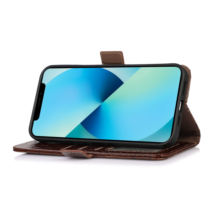 For OnePlus Nord CE3 5G Crocodile Top Layer Cowhide Leather Phone Case(Brown)