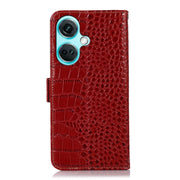For OnePlus Nord CE3 5G Crocodile Top Layer Cowhide Leather Phone Case(Red)