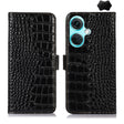 For OnePlus Nord CE3 5G Crocodile Top Layer Cowhide Leather Phone Case(Black) - OnePlus Cases by PMC TechLife | Online Shopping South Africa | PMC TechLife | Buy Now Pay Later Mobicred