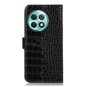 For OnePlus Ace 2 Pro Crocodile Top Layer Cowhide Leather Phone Case(Black)