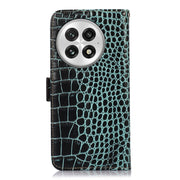 For OnePlus Nord 13 Crocodile Top Layer Cowhide Leather Phone Case(Green)