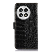 For OnePlus Nord 13 Crocodile Top Layer Cowhide Leather Phone Case(Black)